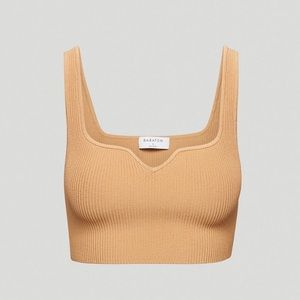 Aritzia Babaton Sculpt Knit Knotch Tank